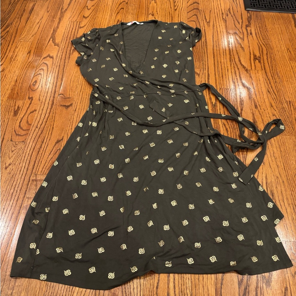 Boden Olive Wrap Dress